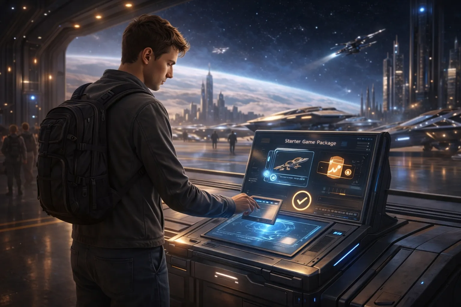 Star Citizen pilot signing in on the RSI website