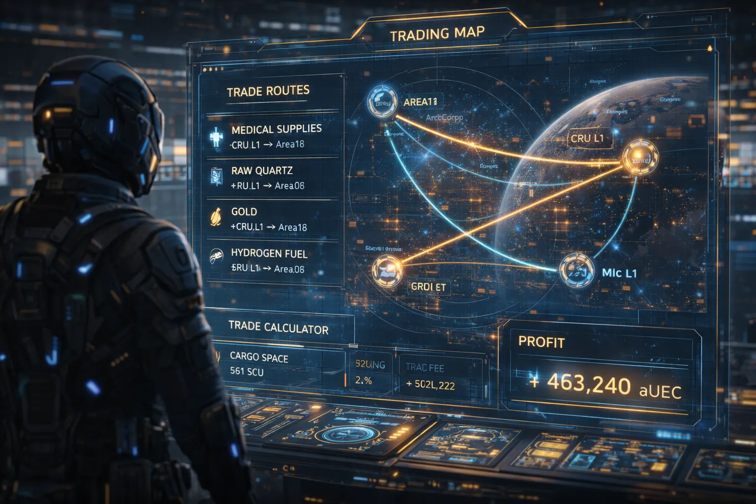 Trade route profit calculation and cargo planning